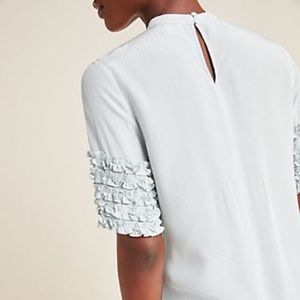 NWT: Anthropologie Jean Pintucked Blouse xs